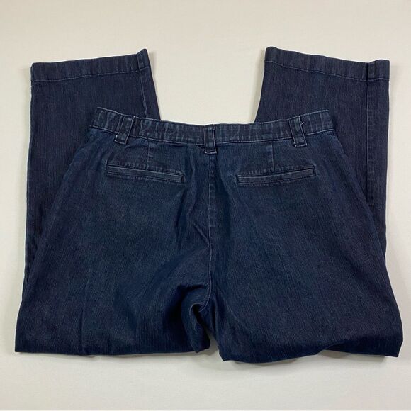 L.L. Bean Classic Fit Jeans Women's 16 Petite Cropped Stretch‎ Waist Denim Chino - Picture 9 of 10